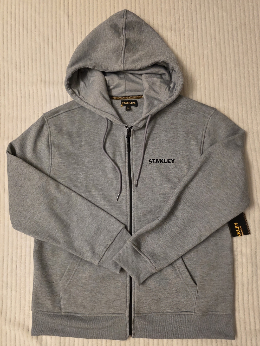 Stanley Light Gray Full-Zip Hooded Sweatshirt
